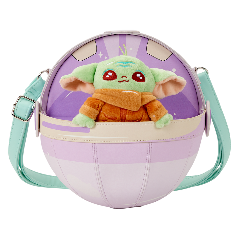 Grogu in pod  from the mandalorian loungefly brossbody bag