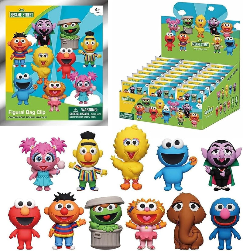 Sesame street bag clip keychain single blind pack