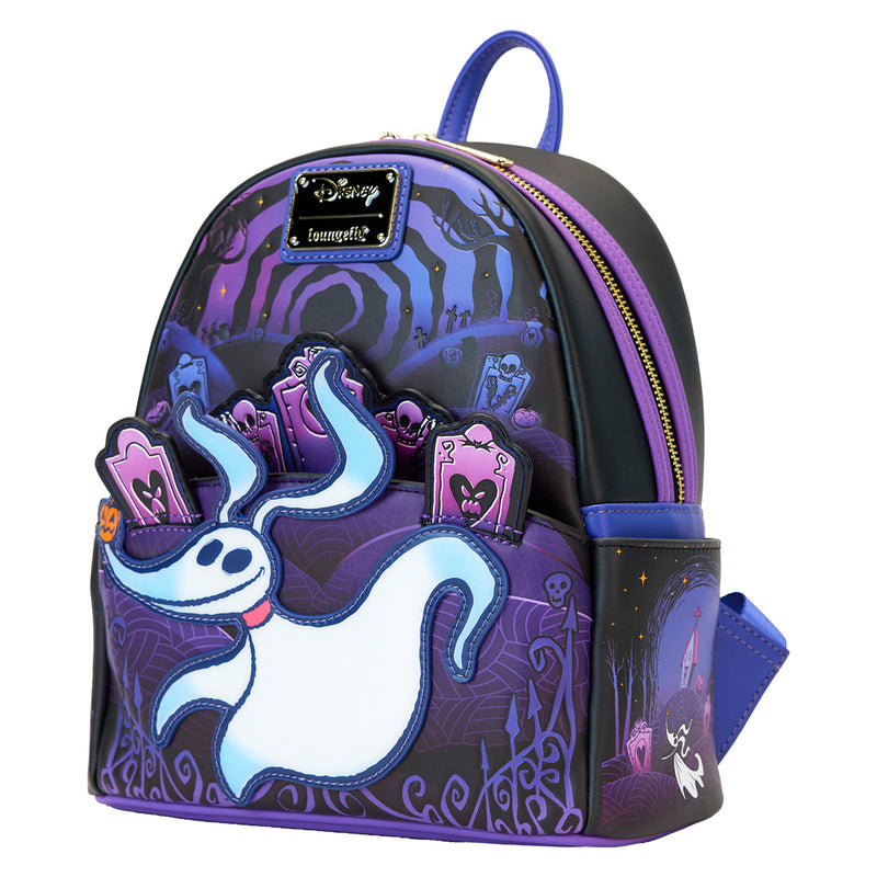 Zero nightmare before Christmas loungefly mini backpack nose lights up, in stock