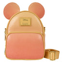 Mickey Mouse Glitter Disney Loungefly Convertible Mini Backpack and Crossbody Bag