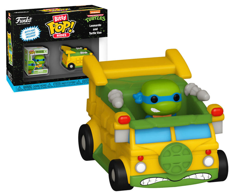 Bitty pop rides  Leonardo with turtles van