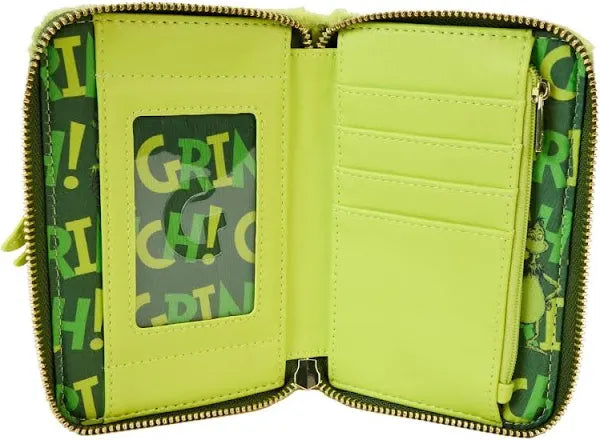 Loungefly Dr Seuss Plush Grinch Glow Cosplay Zip Around Wallet