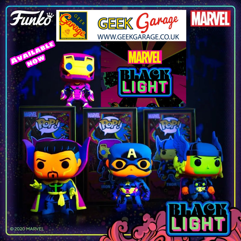 Captain America Marvel Black Light Glowing Funko Pop special Edition