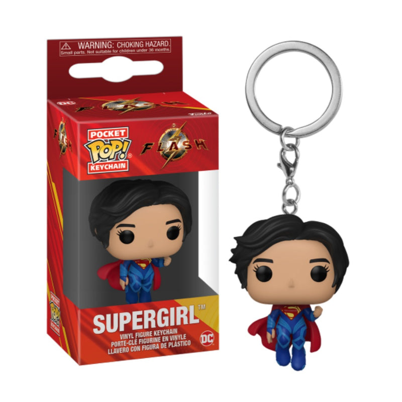 The Flash movie Supergirl pop keychain